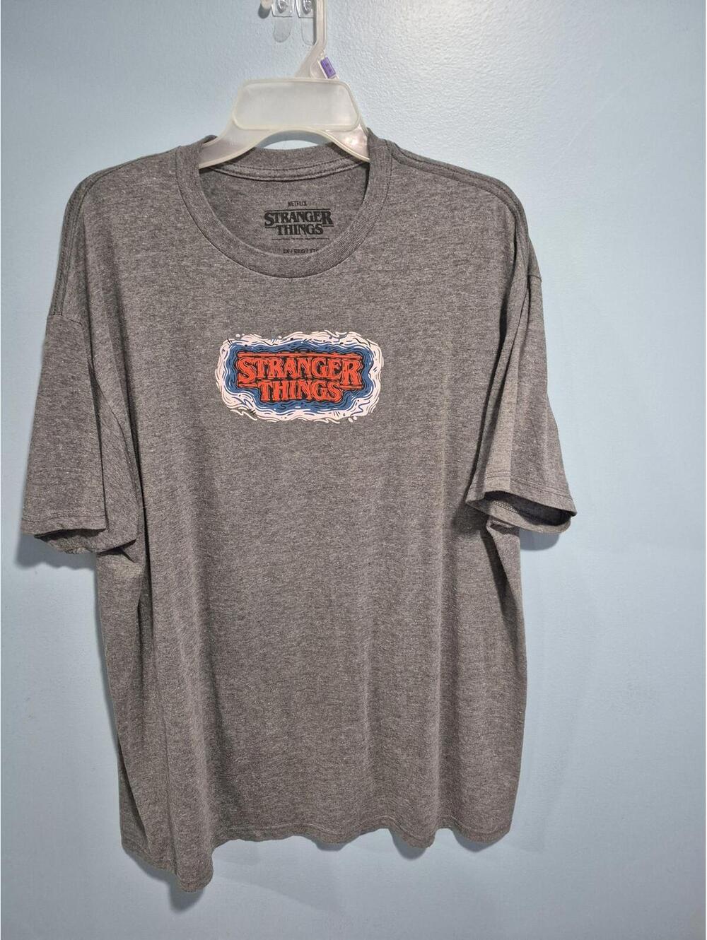 Stranger Things Graphic T-Shirt 2X Gray